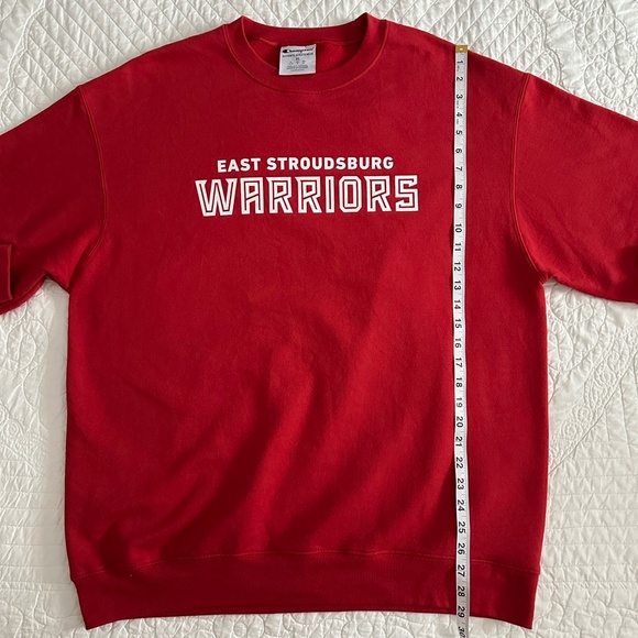 Champion East Stroudsburg University ESU Crewneck Sweatshirt Pullover Red XL - Picture 9 of 10